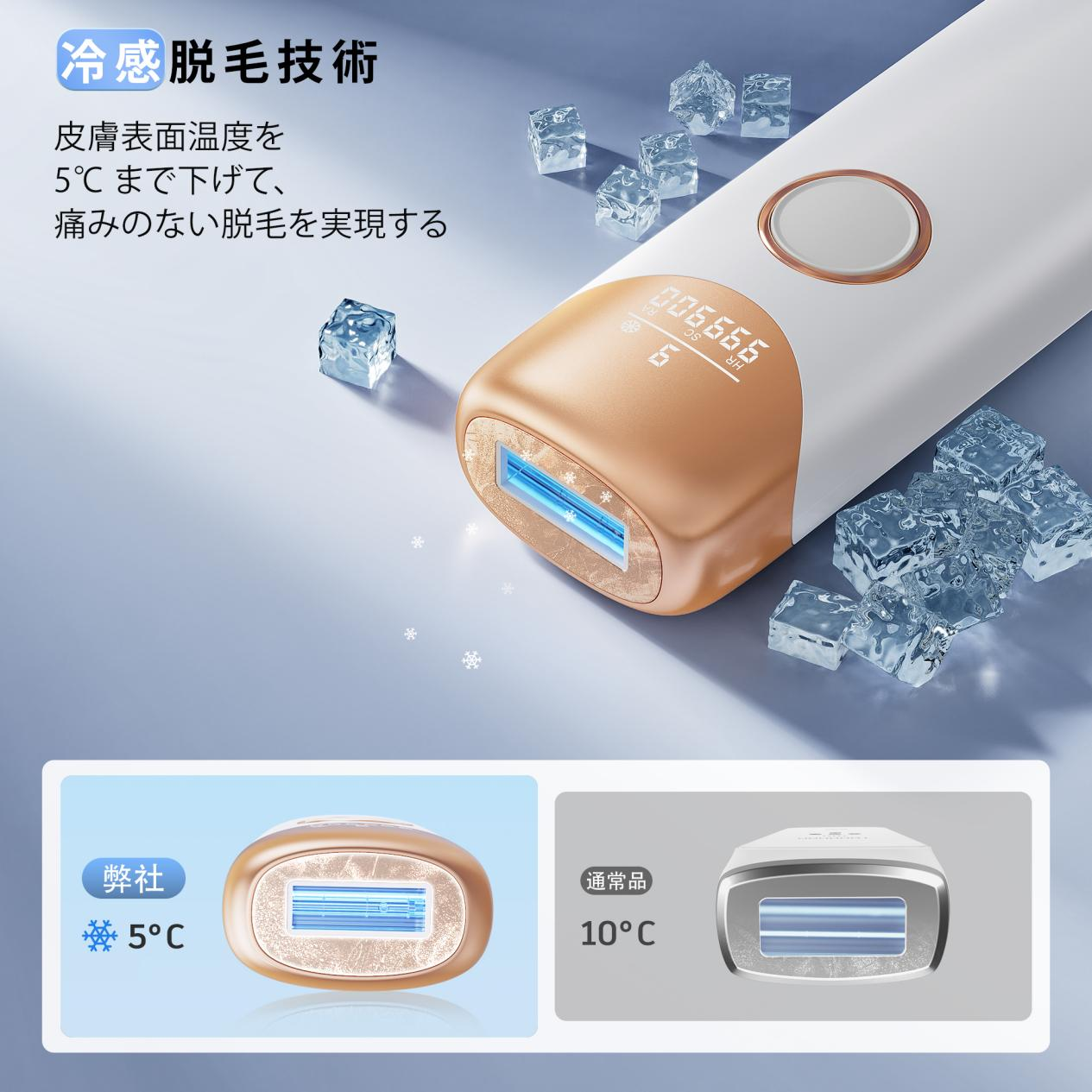 YUNDOO 脱毛器【サロン級冷感脱毛器】 IPL光脱毛器 メンズ 髭 レディース VIO対応 9段階調節 19.8J高出力 99万回照射 自動/手動照射モード だつもうき脱毛器 顔 髭 脇 腕 足用 脱毛 全身ムダ毛処理 家庭用 男女兼用 光美容器 ギフト プレゼント CT05