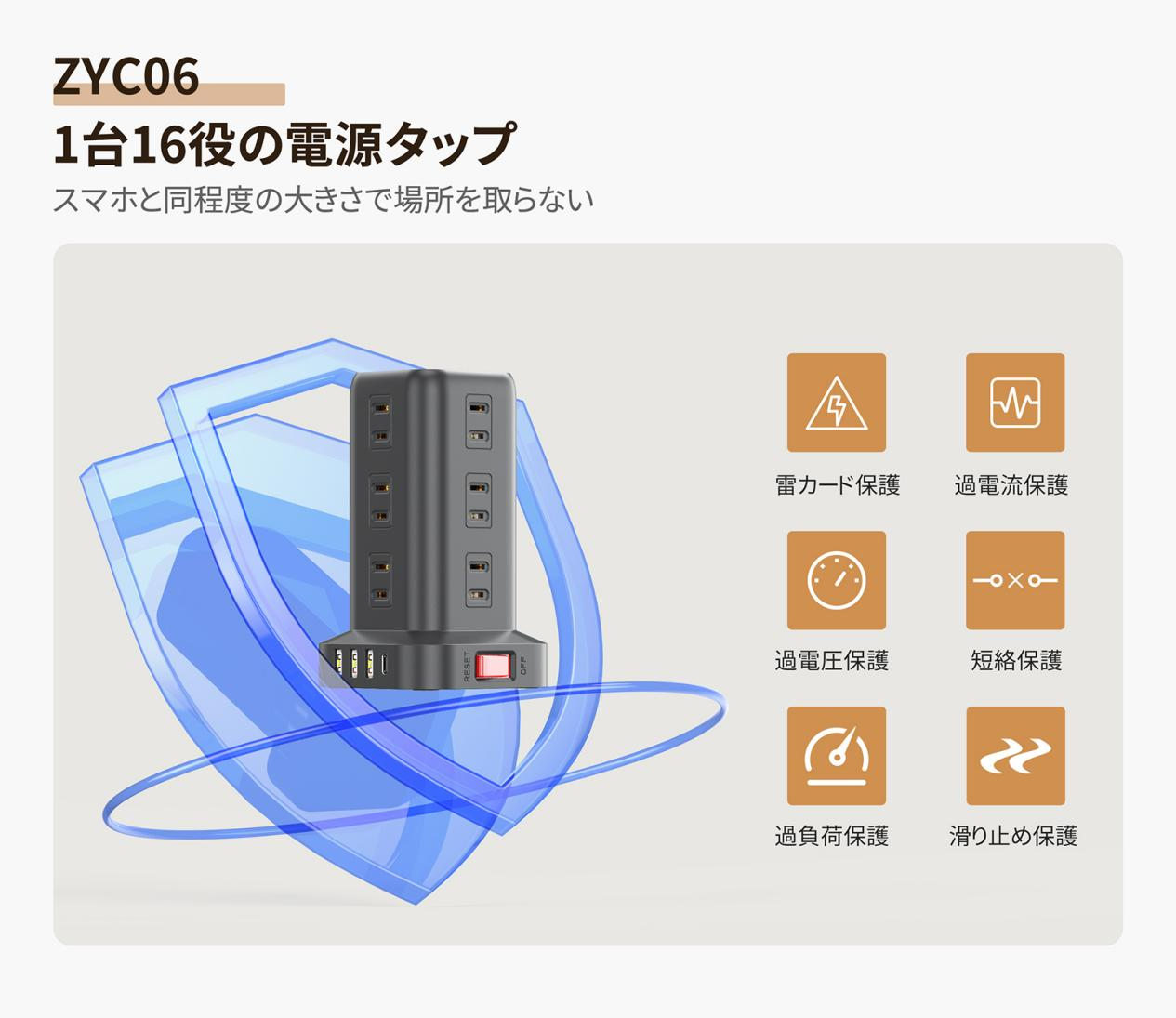 YUNDOO 電源タップ タワー たこあし usb コンセント 電源タップ usb 延長コード 2m AC12口 USB 4ポート たこあし コンセント急速充電 2m スマホ充電 回転 延長コード2m usb コンセント タップ 電源タップ スイッチ usb コンセント 電源タップ usb